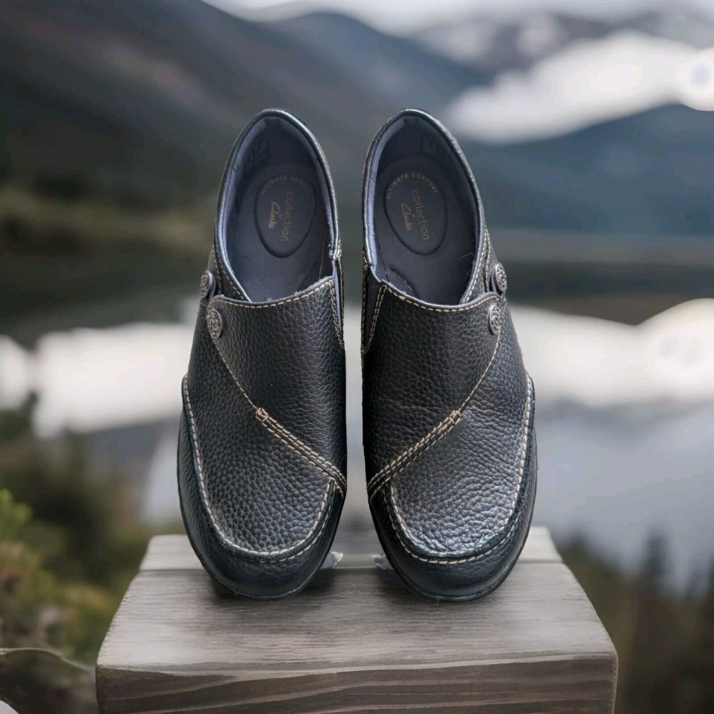 Clarks Women's Ashland Lane Q Slip-On Loafer Navy marine‎ NWOB